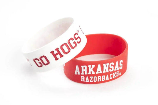 Arkansas Razorbacks 2 Pack Wide Silicone Bracelets Aminco -  ToylandEU™