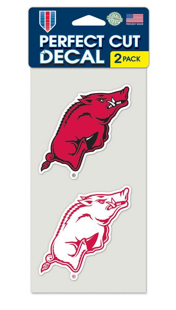 Arkansas Razorbacks 4x4 Decal Set Of 2 Perfect Cut Decals - ToylandEU
