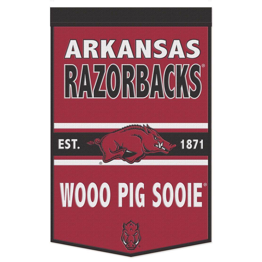 Arkansas Razorbacks Banner Wool 24x38 Dynasty Slogan Design - ToylandEU