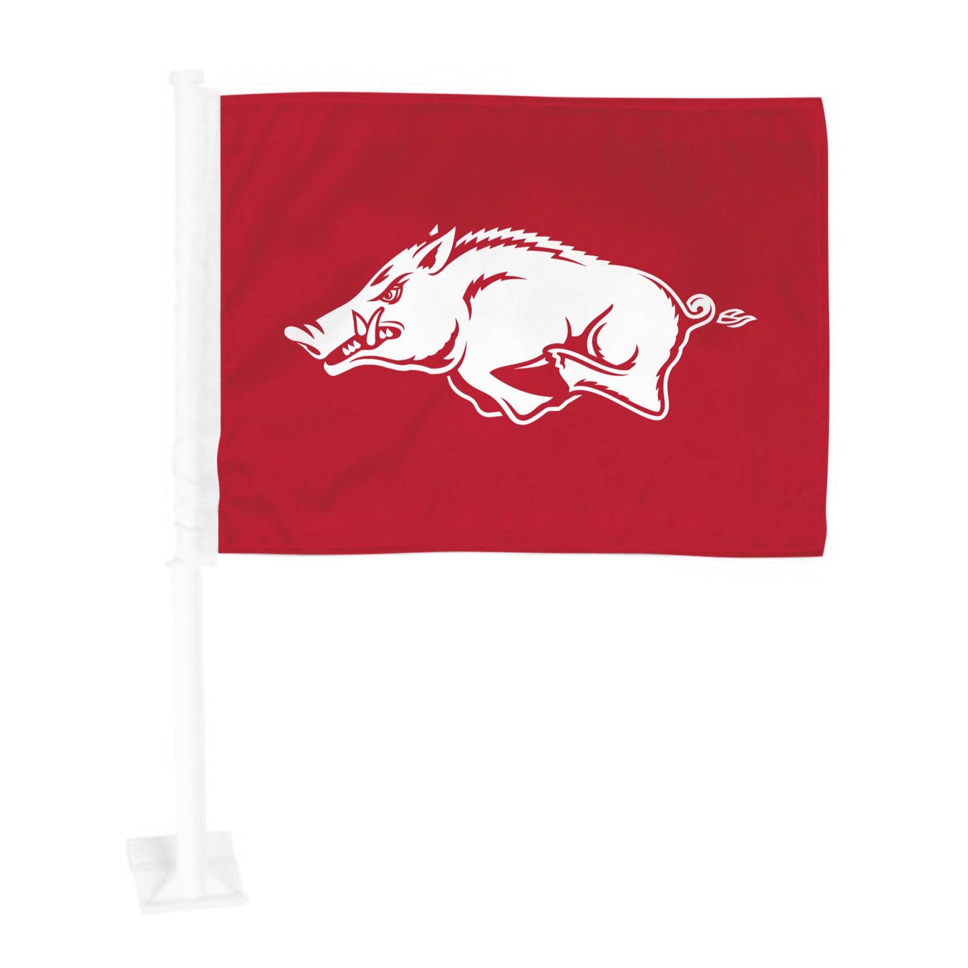 Arkansas Razorbacks Car Flag Primary Logo Nylon Clip - ToylandEU