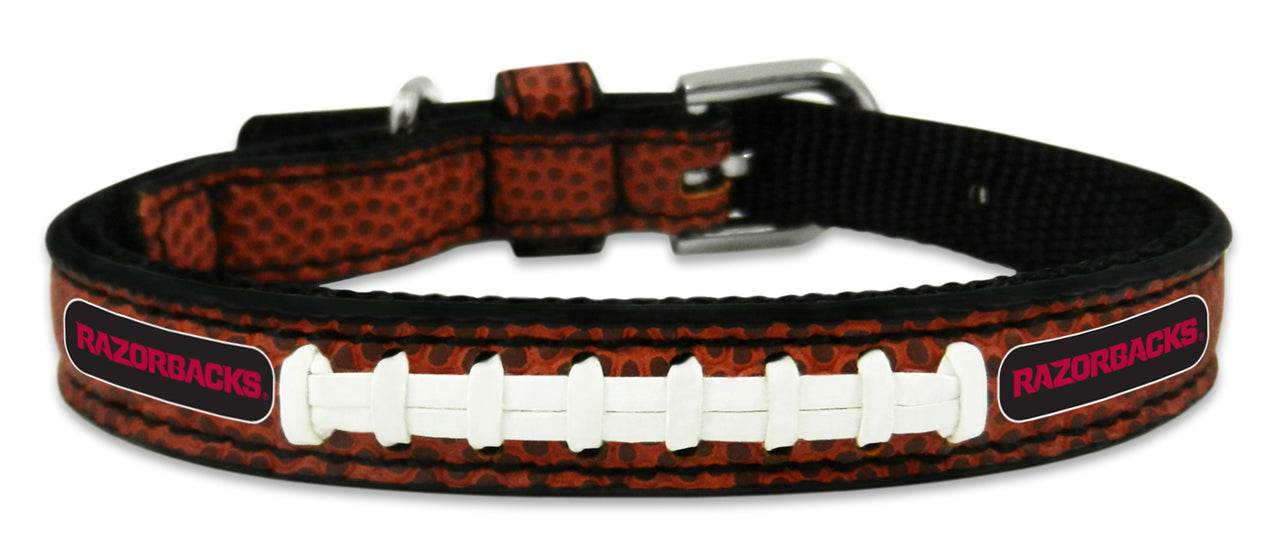 Arkansas Razorbacks Classic Leather Toy Football Collar - ToylandEU
