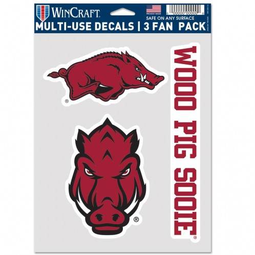 Arkansas Razorbacks Decal Pack 3 Designs Indoor Outdoor - ToylandEU