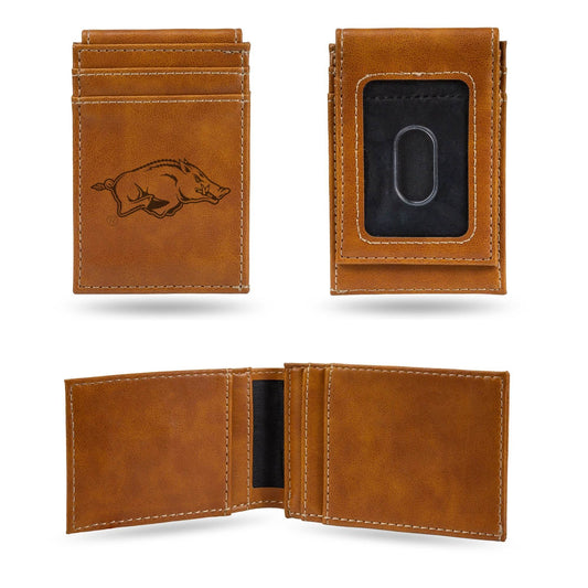 Arkansas Razorbacks Front Pocket Wallet Laser Engraved - ToylandEU