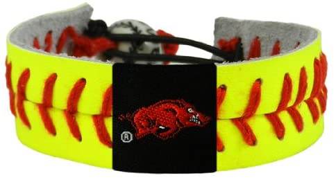 Arkansas Razorbacks Leather Bracelet Softball Ceramic Bead - ToylandEU