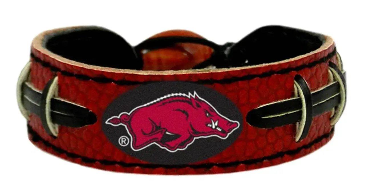  Arkansas Razorbacks Leather Bracelet Team Color Football -  ToylandEU™