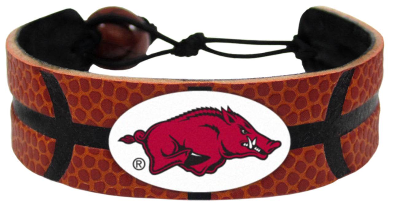 Arkansas Razorbacks Leather Bracelet With Ceramic Bead - ToylandEU