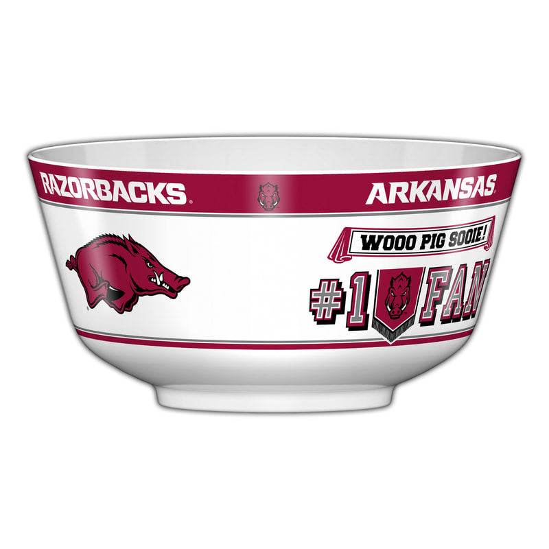 Arkansas Razorbacks Party Bowl FDA Melamine Snack 2 Gallon - ToylandEU