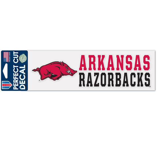 Arkansas Razorbacks Perfect Cut Decal 3x10 Outdoor Vinyl - ToylandEU