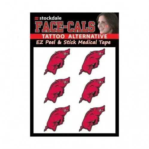  Arkansas Razorbacks Tattoo Face Cals Waterless Skin Decals -  ToylandEU™