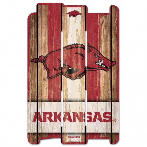 Arkansas Razorbacks Wood Fence Sign 11x17 Special Order - ToylandEU