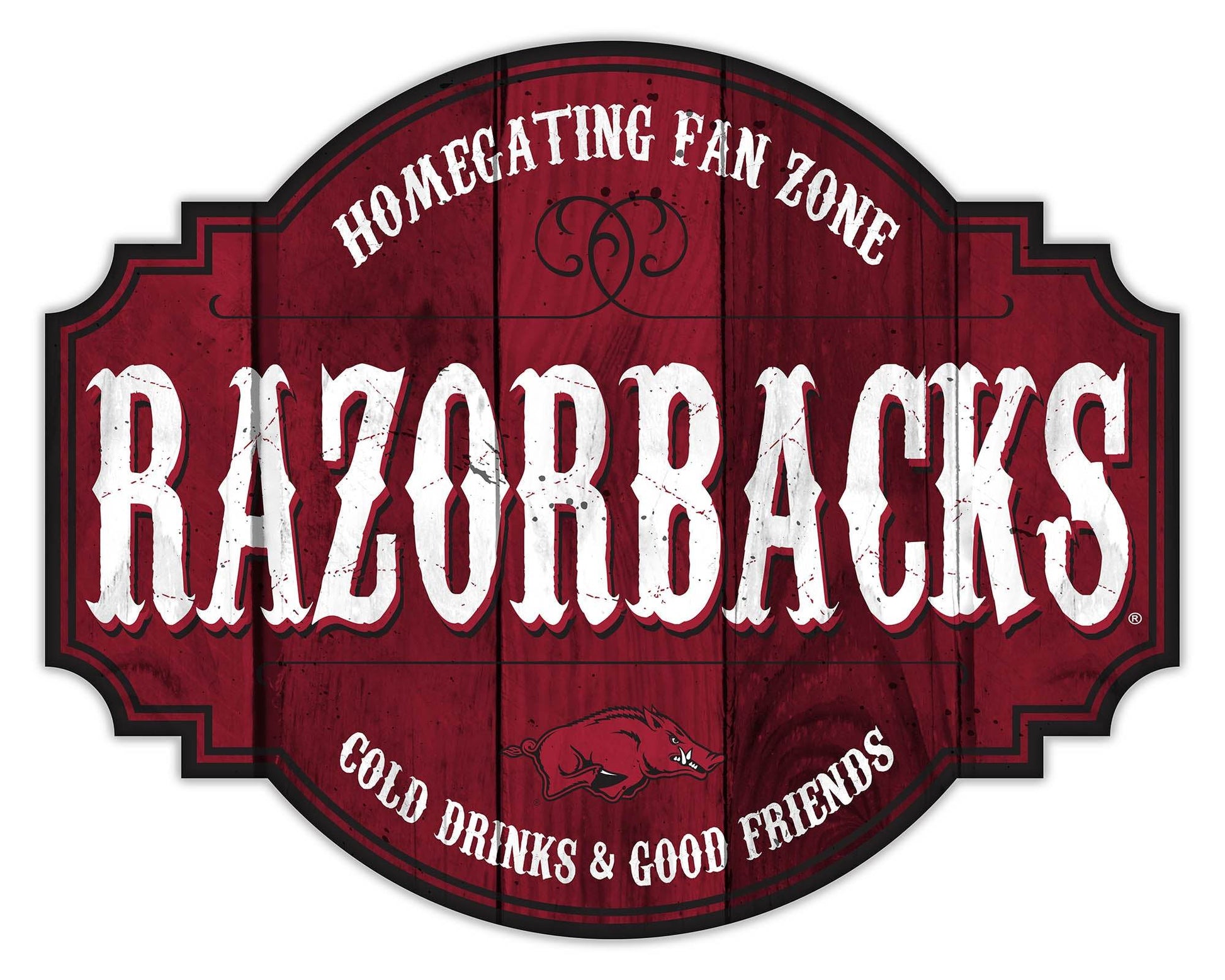 Arkansas Razorbacks Wood Sign 12 Inch Homegating Tavern - ToylandEU