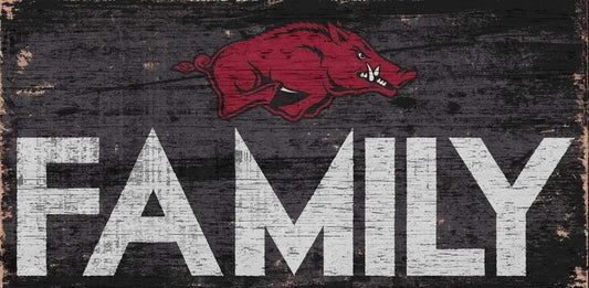 Arkansas Razorbacks Wood Sign 12x6 Family Design Order - ToylandEU