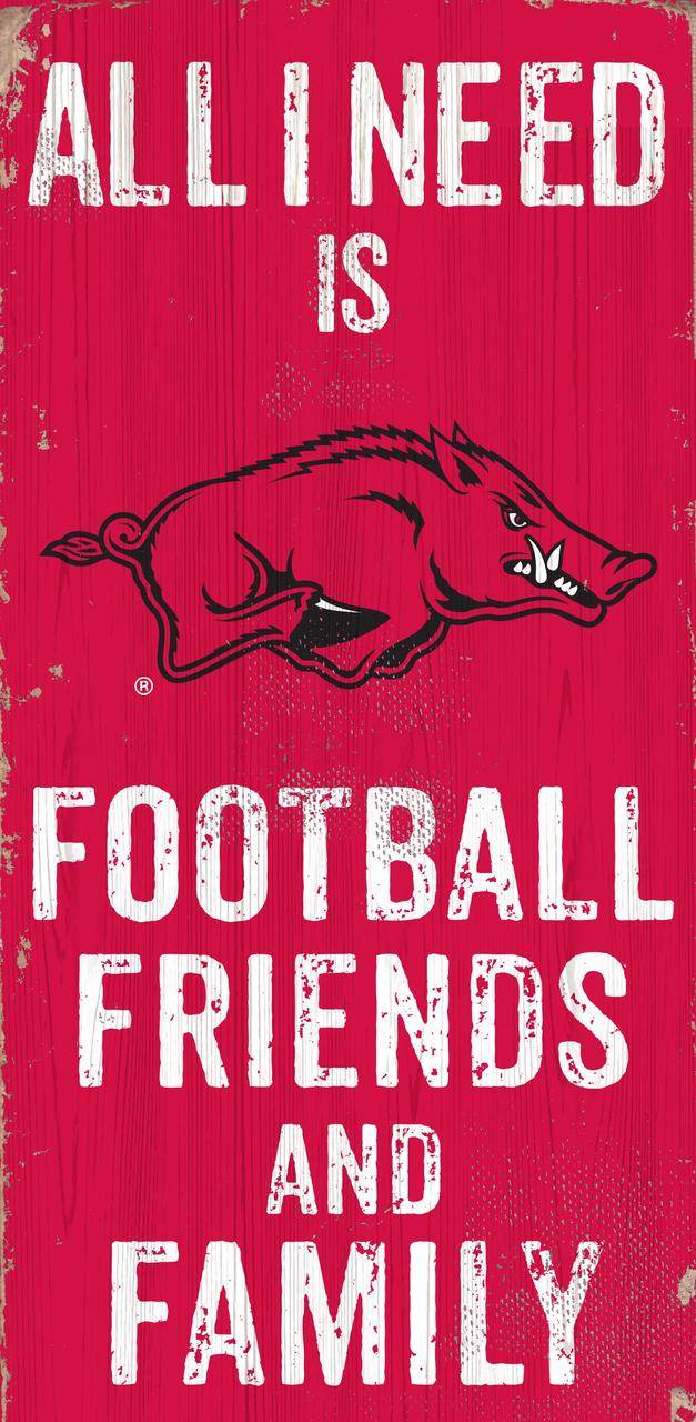 Arkansas Razorbacks Wood Sign 6x12 Football Special Order - ToylandEU