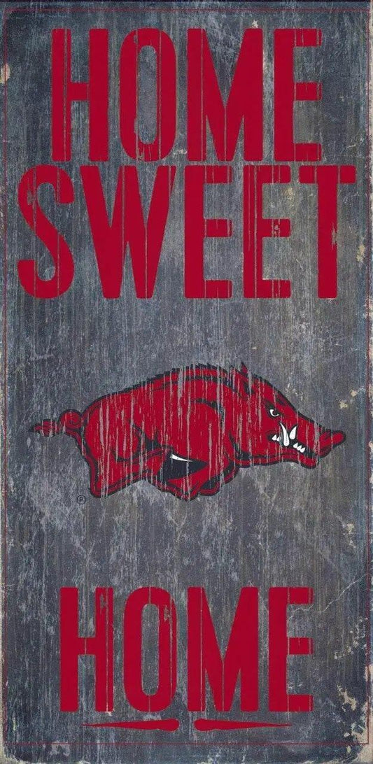  Arkansas Razorbacks Wood Sign Home Sweet Home 6x12 Inches -  ToylandEU™