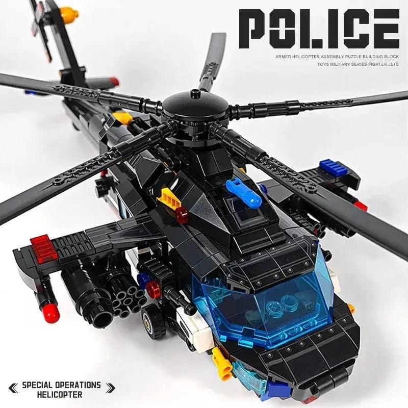  Armed Police Helicopter STEM Kit Building Blocks Education -  ToylandEU™