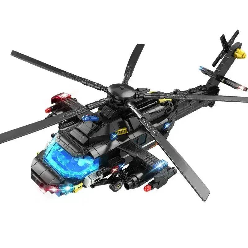 Armed Police Helicopter STEM Kit Building Blocks for Education - ToylandEU