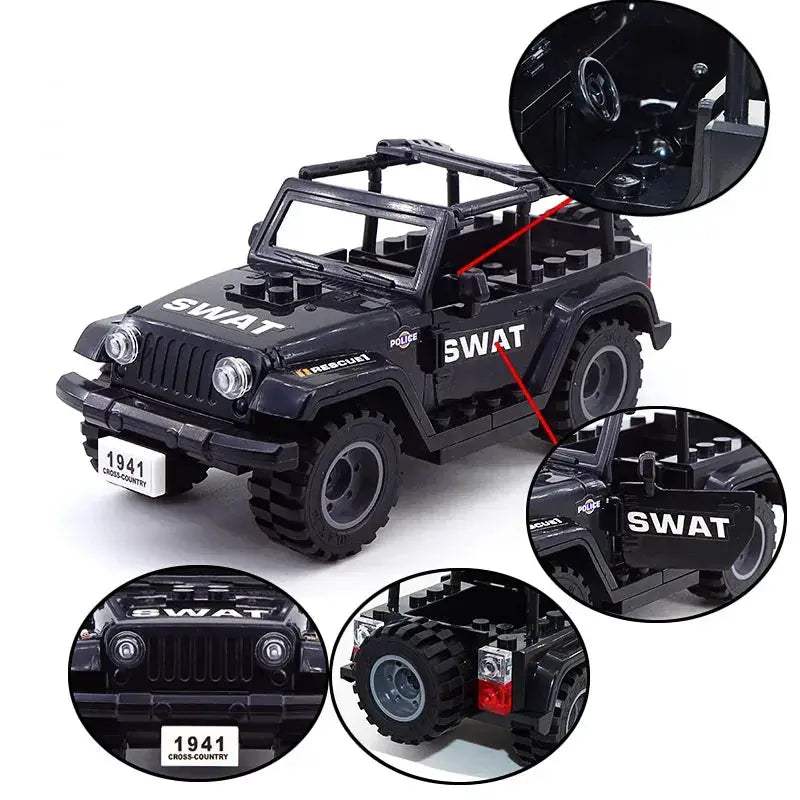 Armored Military Jeep Lego Compatible Building Block Toy - ToylandEU