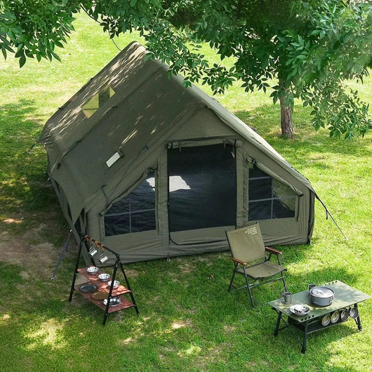  Army Green Inflatable Camping Tent Waterproof 4 Season -  ToylandEU™