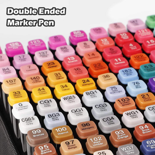 Art Marker Pens | 221Pc Double Tip | Toylandeu™