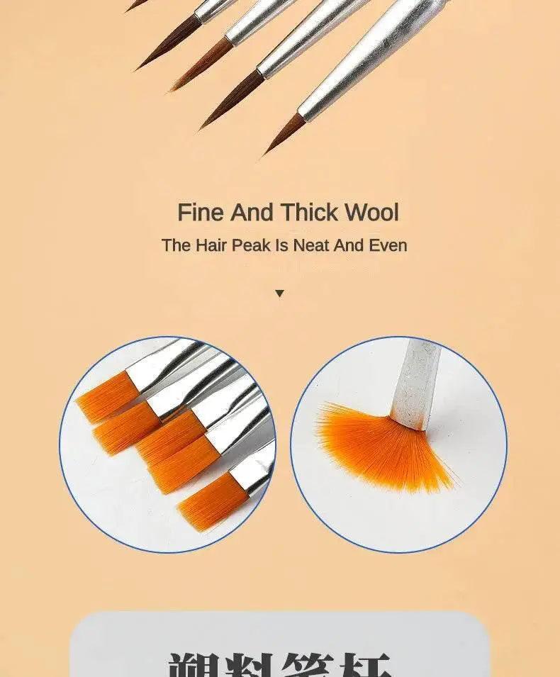  Art Round And Flat Nylon Hair Painting Brushes Set 10 20 50 Pcs For Watercolor Acrylic And Gouache -  ToylandEU™