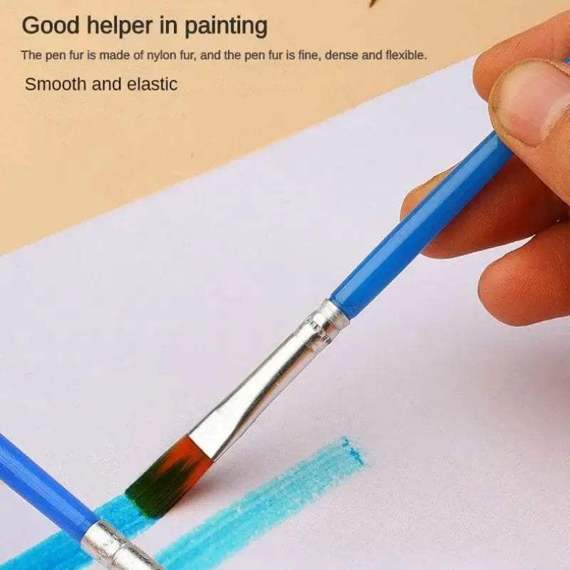 10/20/50Pcs Painting Brushes Set Art Round Flat Nylon Hair - ToylandEU