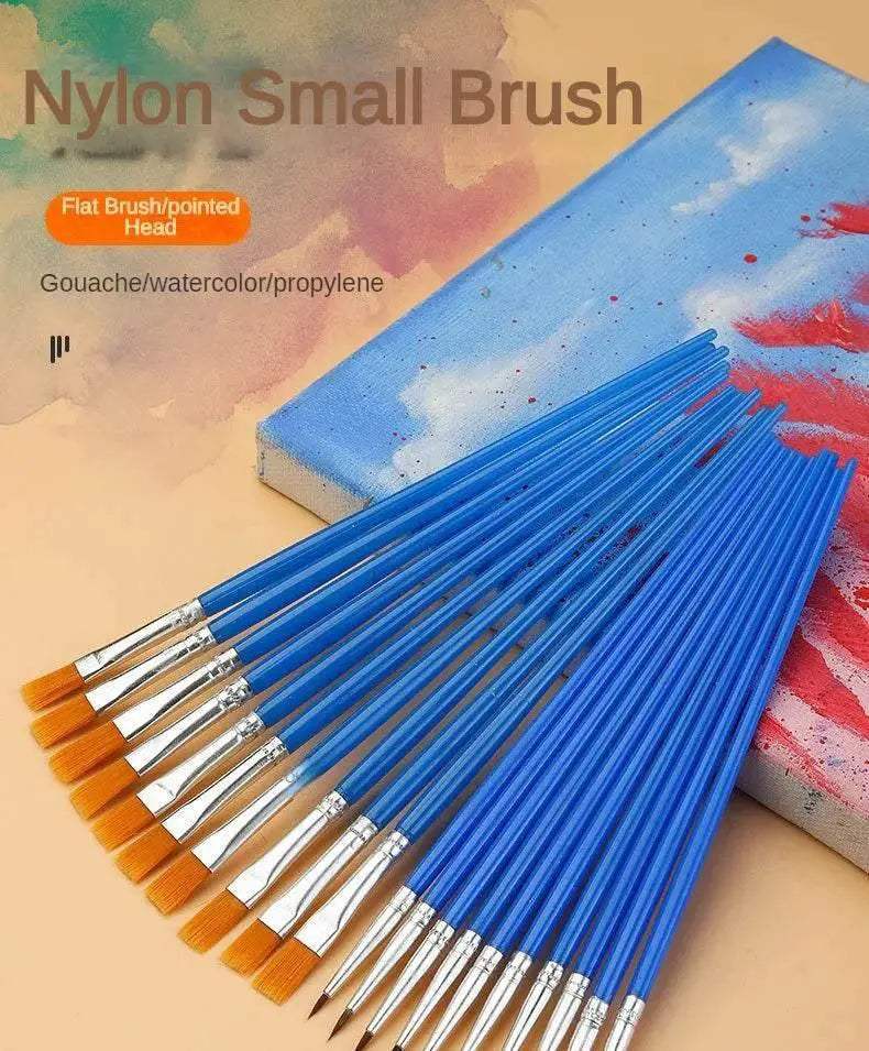 10/20/50Pcs Painting Brushes Set Art Round Flat Nylon Hair - ToylandEU
