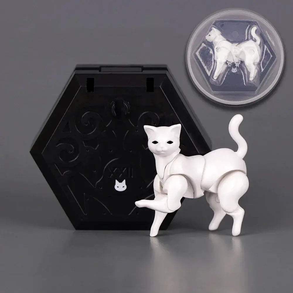 Articulated Cat Action Figure Model With Movable Joints - ToylandEU