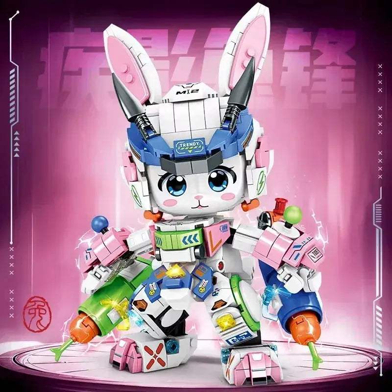 Articulated Mechanical Panda Building Blocks With Zodiac Figures - ToylandEU