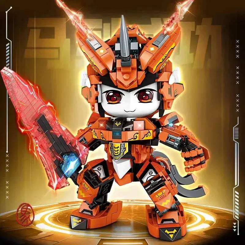 Articulated Mechanical Panda Building Blocks With Zodiac Figures - ToylandEU