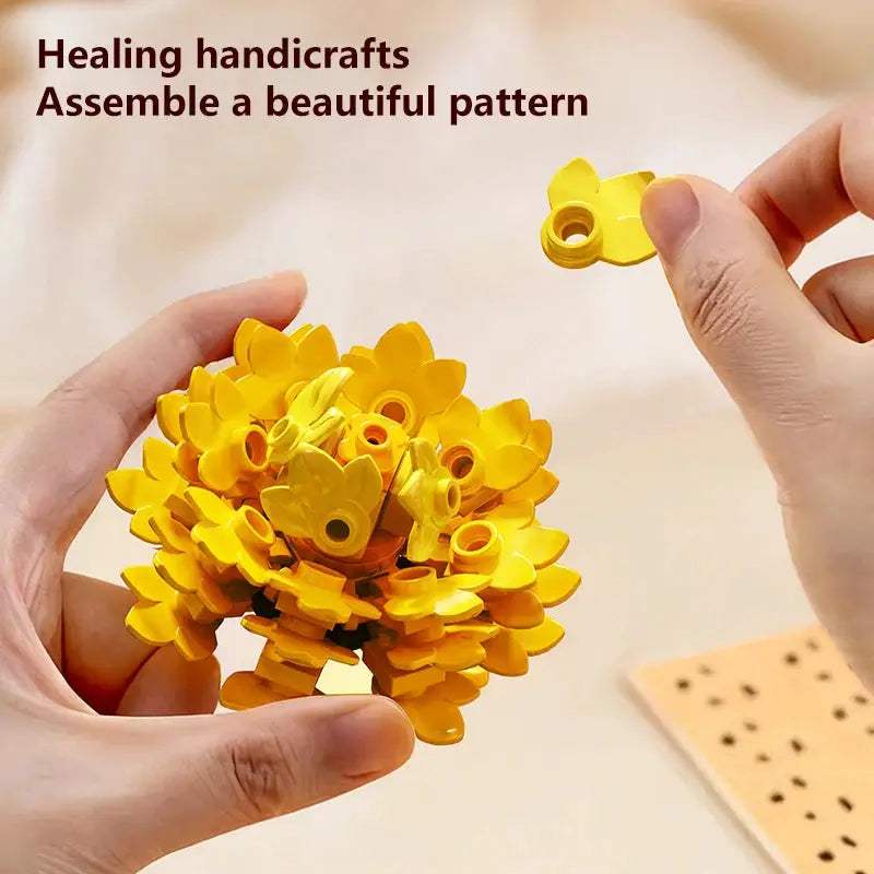 967 pcs Eternal Flowers Building Blocks Artificial Flower Bricks Home Decor Table Valentine's Day Birthday Gifts for Women Girls - ToylandEU