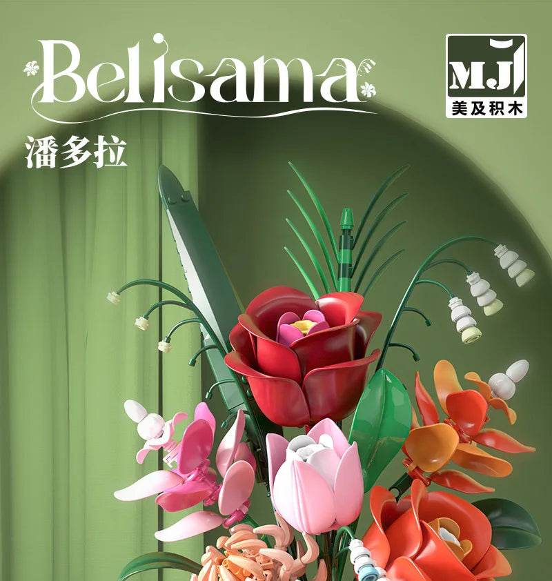 Artificial Flower Potted Building Block Flower Set Assembly - ToylandEU