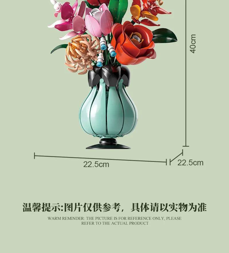 Artificial Flower Potted Building Block Flower Set Assembly - ToylandEU