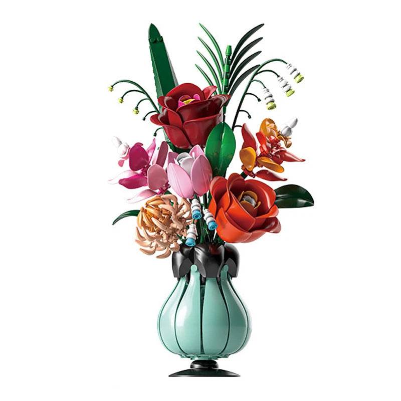 Artificial Flower Potted Building Block Flower Set Assembly - ToylandEU