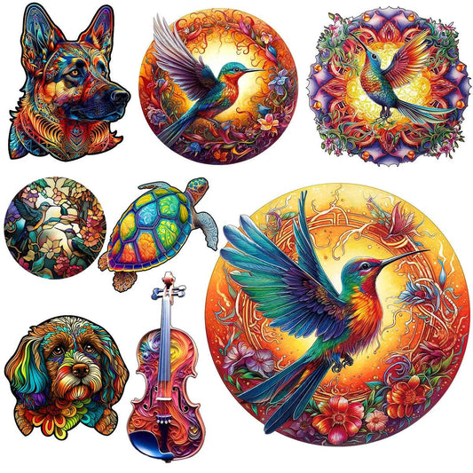 Artisan Hummingbird Wooden Jigsaw Puzzle - DIY Craft Fun for All Ages - ToylandEU