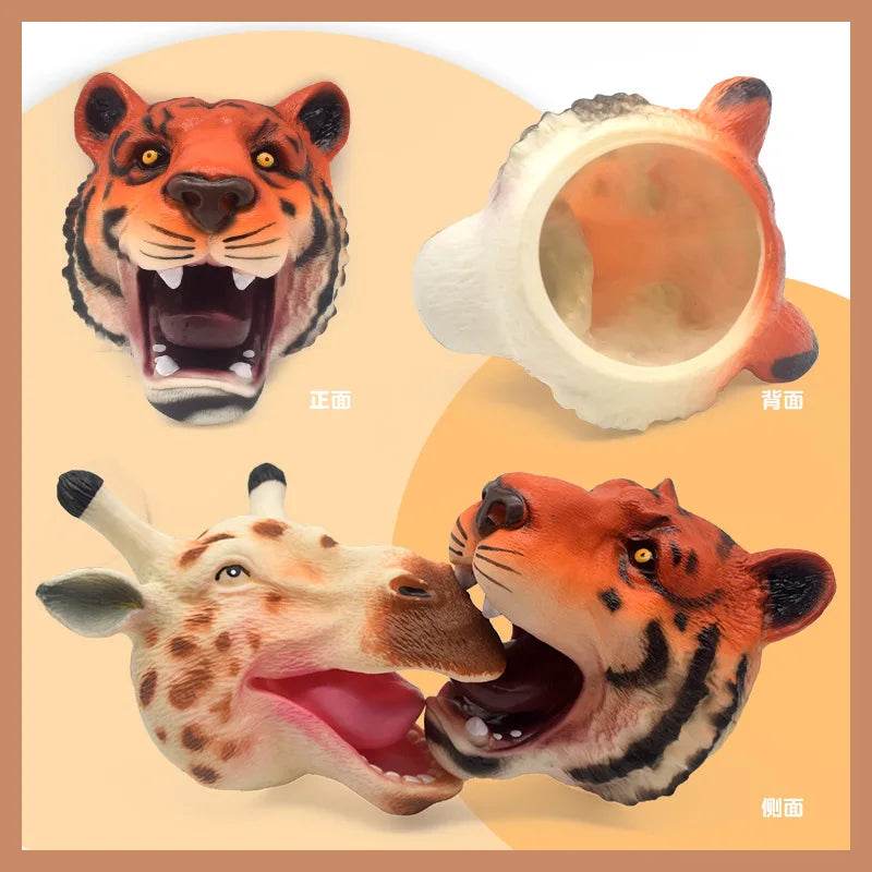 Artistic Wildlife Figurines: Realistic Hand-Drawn Tiger, Lion & Dino Models - ToylandEU