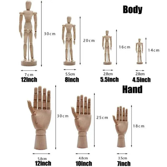  Artistic Wooden Sketch Mannequin With Movable Limbs -  ToylandEU™