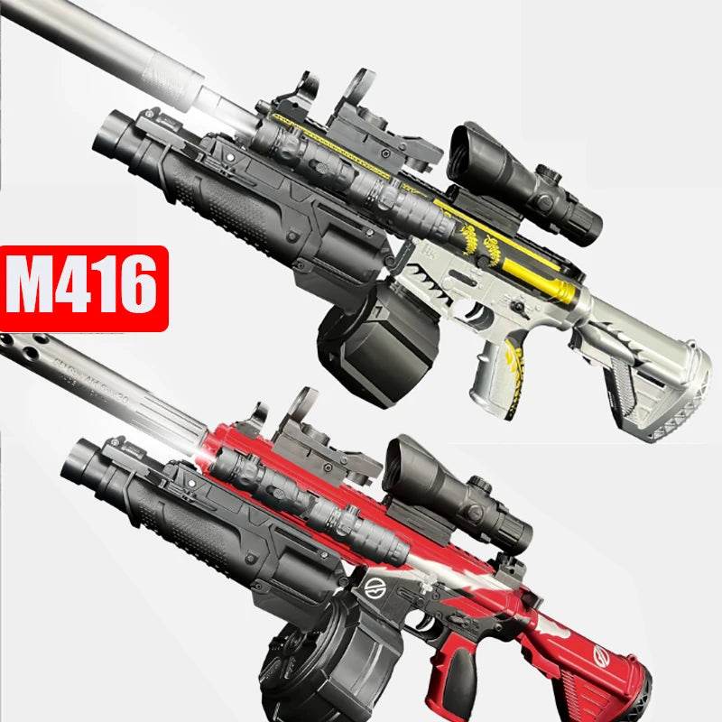 Assault Rifle Electric Burst Gel Bomb Fully Automatic Hand Operated Kids Toy Gun Launcher Electric M416 - ToylandEU