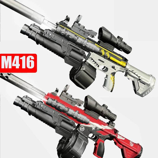 Assault Rifle Electric Burst Gel Bomb Fully Automatic Hand Operated Kids Toy Gun Launcher Electric M416 - ToylandEU
