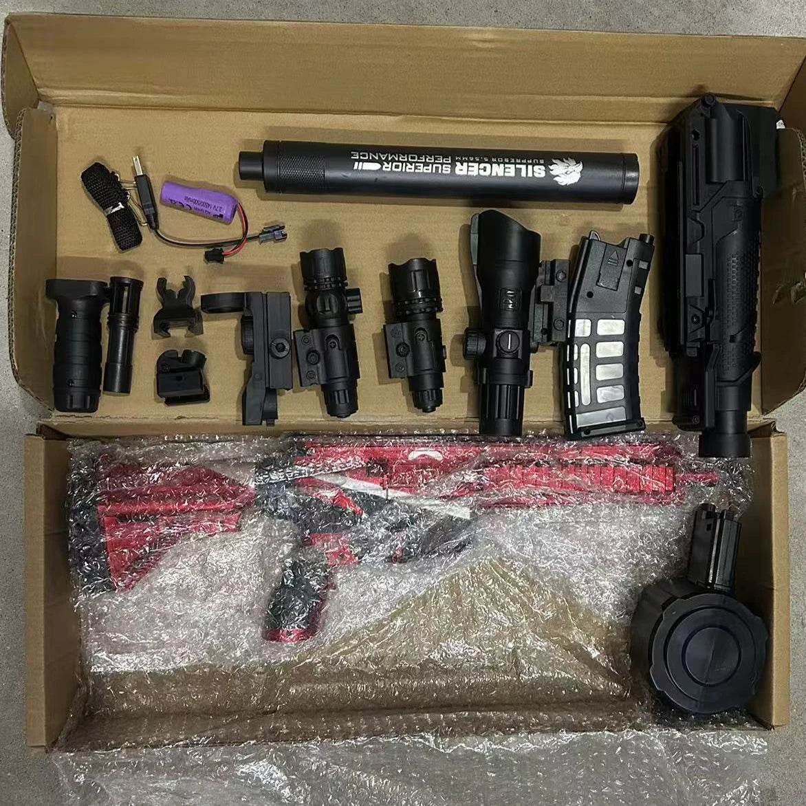 Assault Rifle Electric Burst Gel Bomb Fully Automatic Hand Operated Kids Toy Gun Launcher Electric M416 - ToylandEU