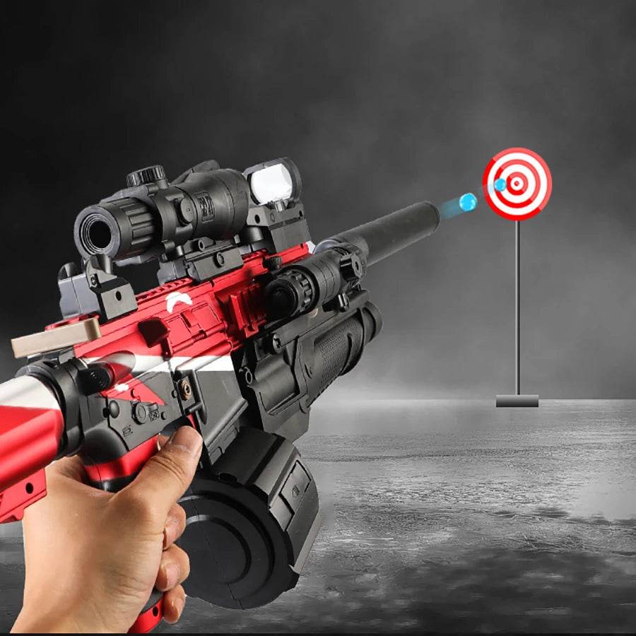 Assault Rifle Electric Burst Gel Bomb Fully Automatic Hand Operated Kids Toy Gun Launcher Electric M416 - ToylandEU