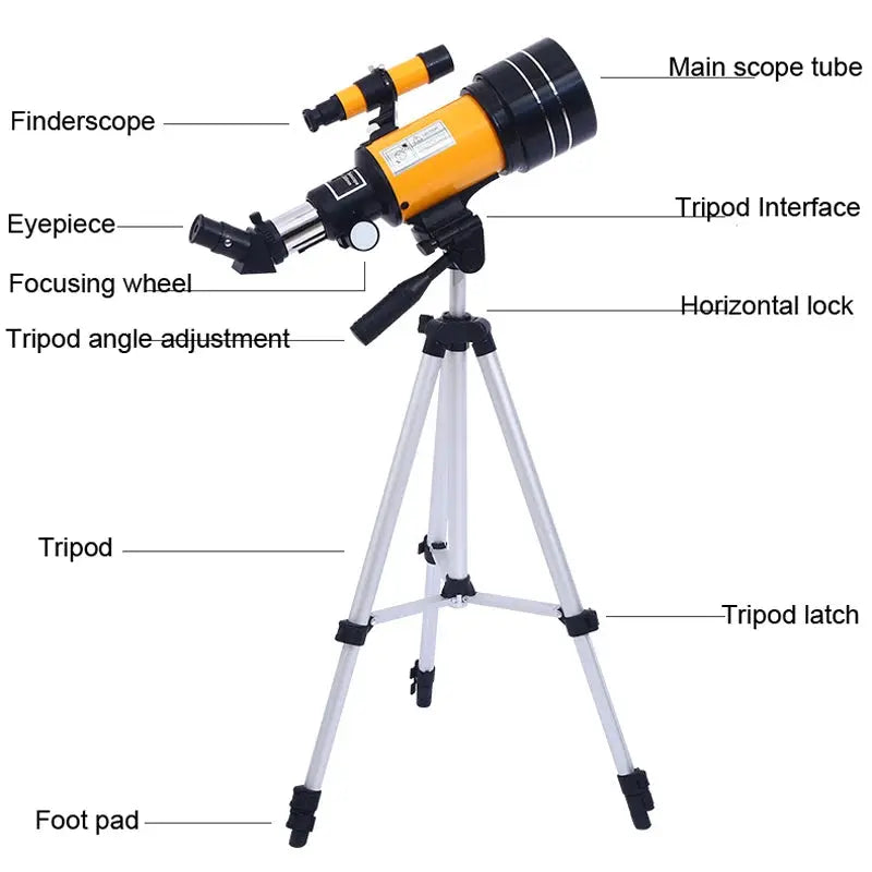 Astronomical Monocular Telescope 150x Zoom Night Vision for Stargazing - ToylandEU