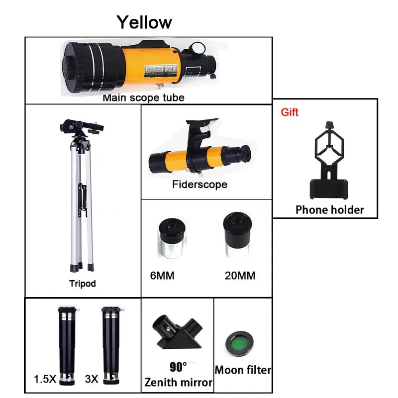 Astronomical Monocular Telescope 150x Zoom Night Vision for Stargazing - ToylandEU