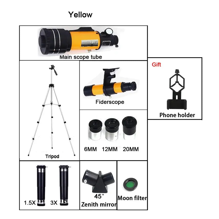 Astronomical Monocular Telescope 150x Zoom Night Vision for Stargazing - ToylandEU