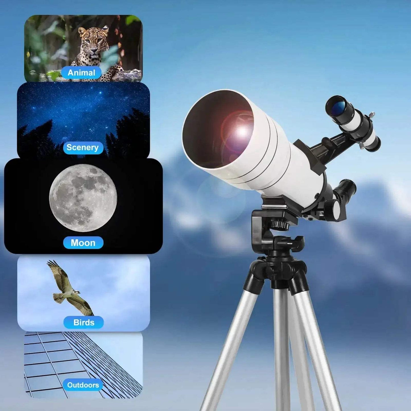Astronomical Telescope 70mm HD High Magnification For Moon Watching - ToylandEU