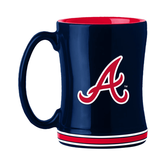 Atlanta Braves 14oz Sculpted Relief Coffee Mug Team Color - ToylandEU