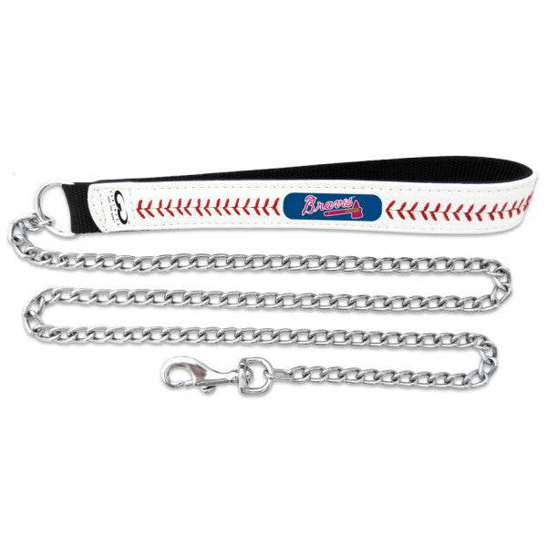 Atlanta Braves Baseball Leather Dog Leash Gamewear Large - ToylandEU