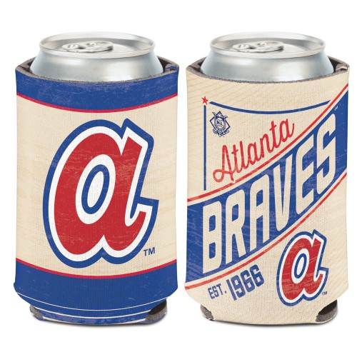 Atlanta Braves Can Cooler Vintage Design By Wincraft 12oz - ToylandEU