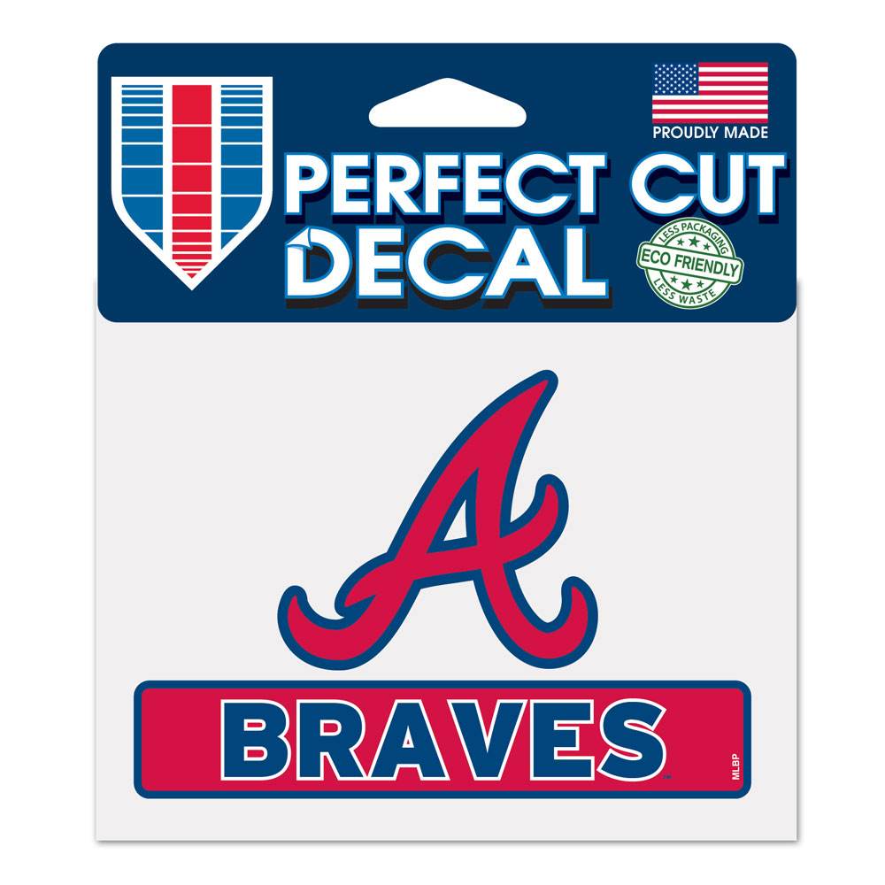 Atlanta Braves Decal 4.5x5.75 Perfect Cut Color Vinyl - ToylandEU