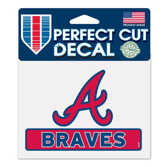 Atlanta Braves Decal 4.5x5.75 Perfect Cut Color Vinyl - ToylandEU
