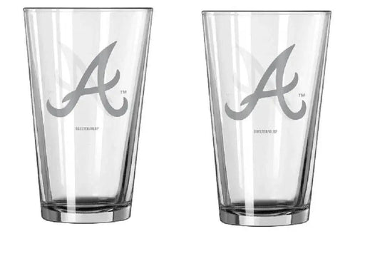  Atlanta Braves Frost Design Pint Glasses Set Of 2 16oz -  ToylandEU™